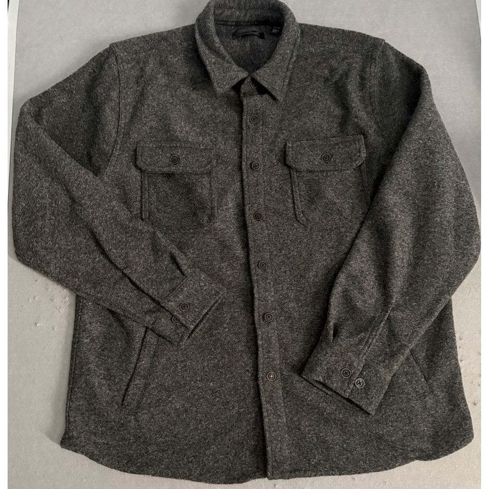 Vintage & Black Brand Weatherproof Men's XL Gray Fleece Shirt Jacket - Picture 1 of 8